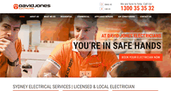 Desktop Screenshot of djelectricians.com.au